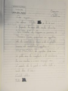 La lettera scritta dal piccolo Matteo