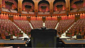 La silenziosa aula di Montecitorio