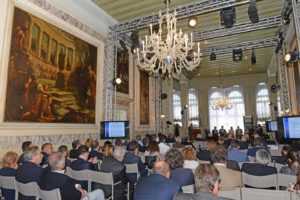 Una fase del convegno di Venezia