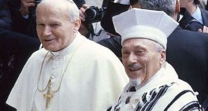 Il Rabbino di Roma Toaff con Giovanni Paolo II