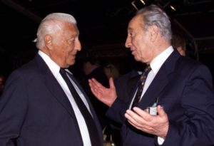 Shimon Peres con l'Avvocato Gianni Agnelli