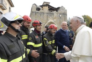 A Norcia con i terremotati